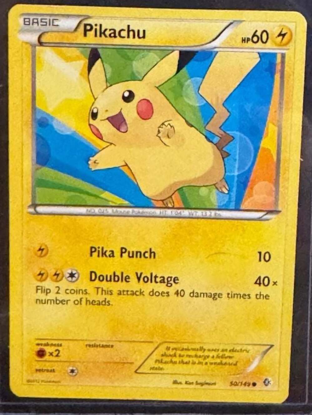 Pikachu 50/149 - Pokemon Black & White Boundaries Crossed Trading Card
